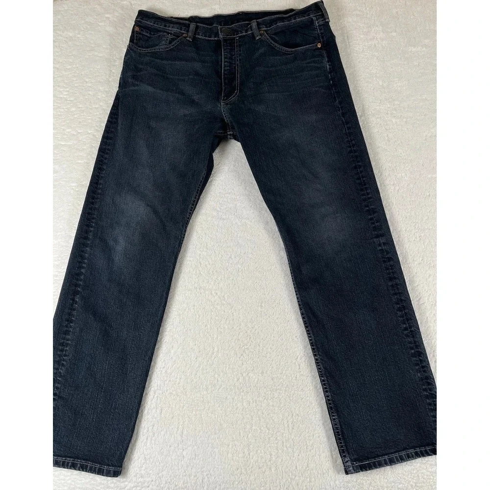 Levis 505 Straight Leg Stretch Dark Wash Jeans Bundle Men's Sz 38x32 (38x31)